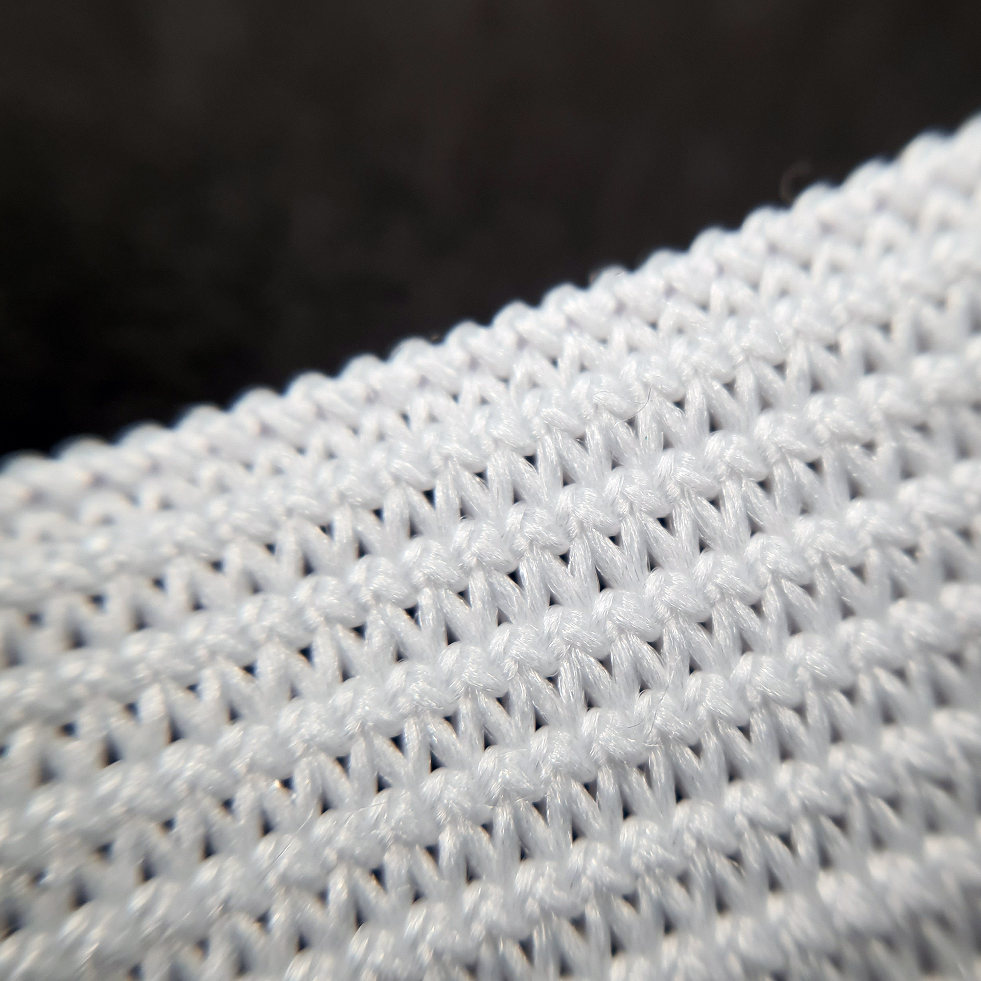 Тесьма эластичная вязаная белая (50мм)