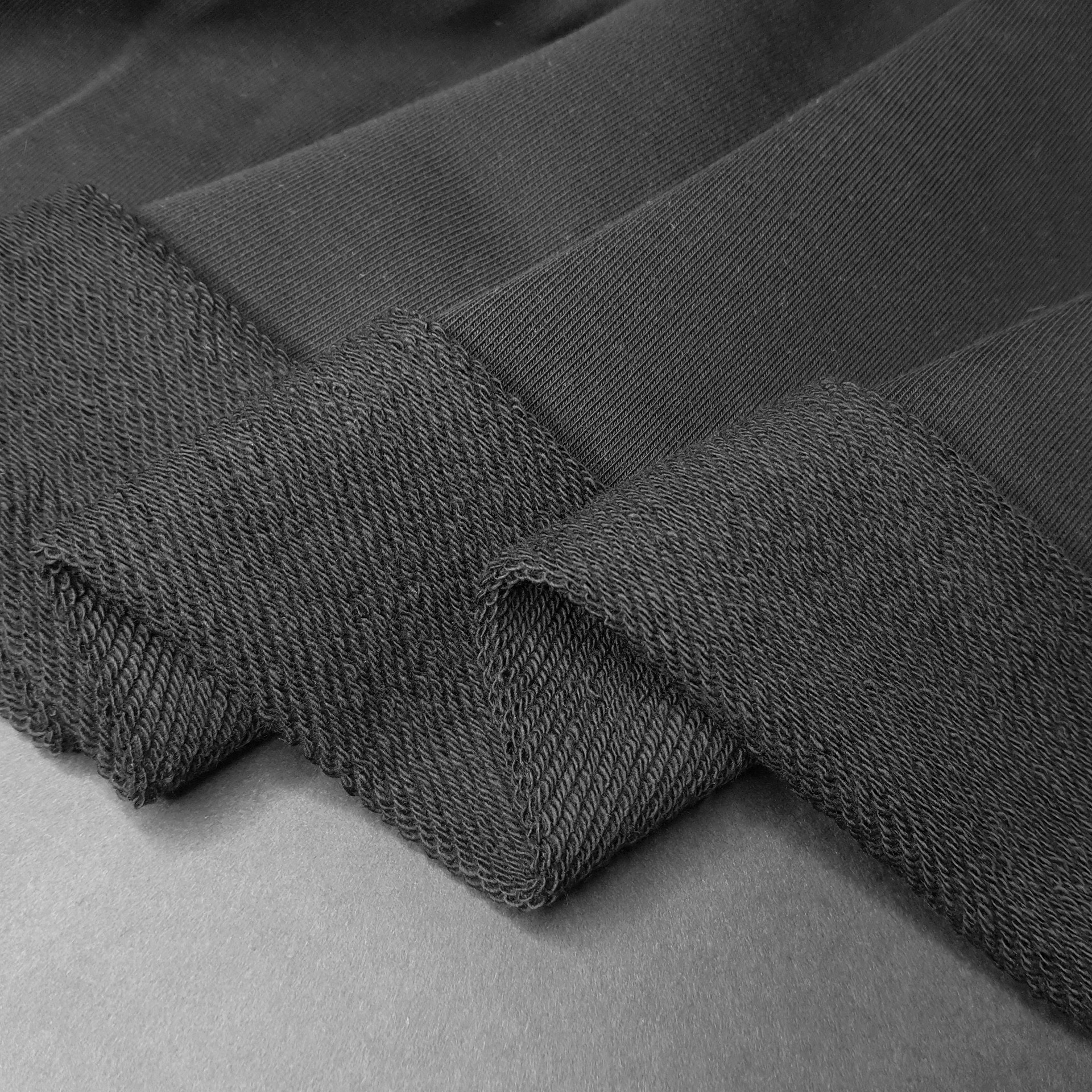 Футер 3-х нитка диагональ(петля), чёрный