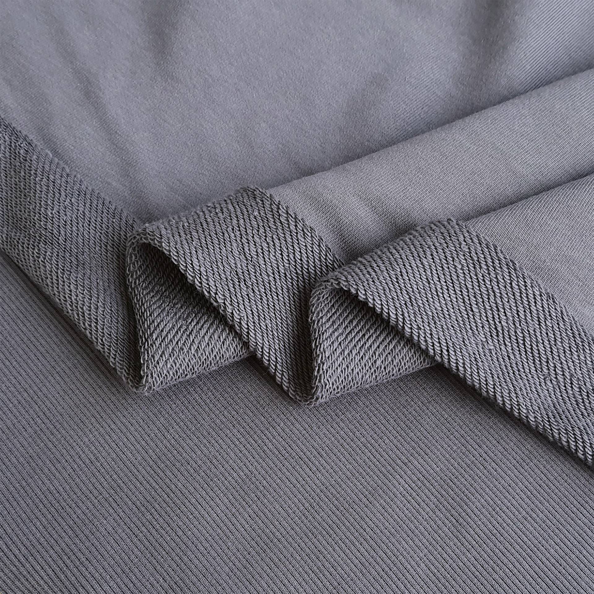 Футер 3-х нитка диагональ(петля), дарк-грей