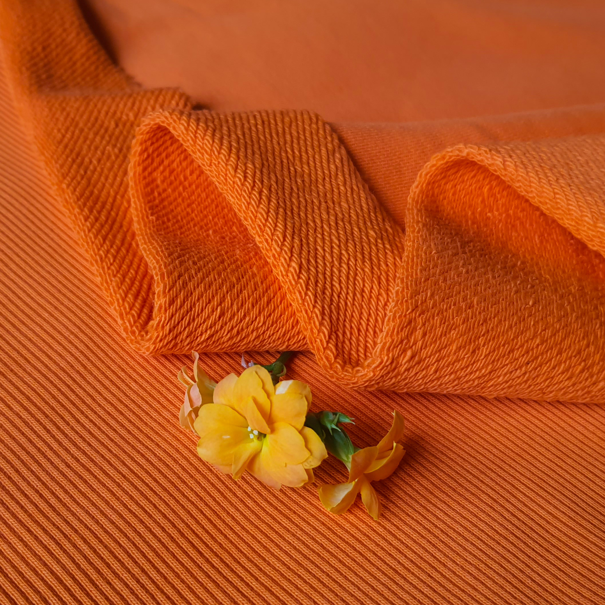 Футер 3-х нитка диагональ(петля), оранжевый