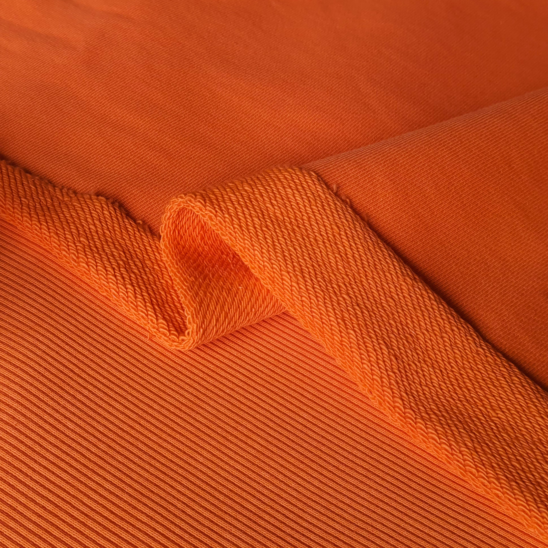 Футер 3-х нитка диагональ(петля), оранжевый