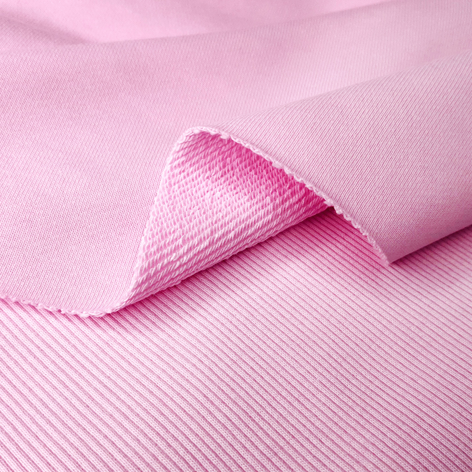 Футер 3-х нитка диагональ(петля), светло-розовый