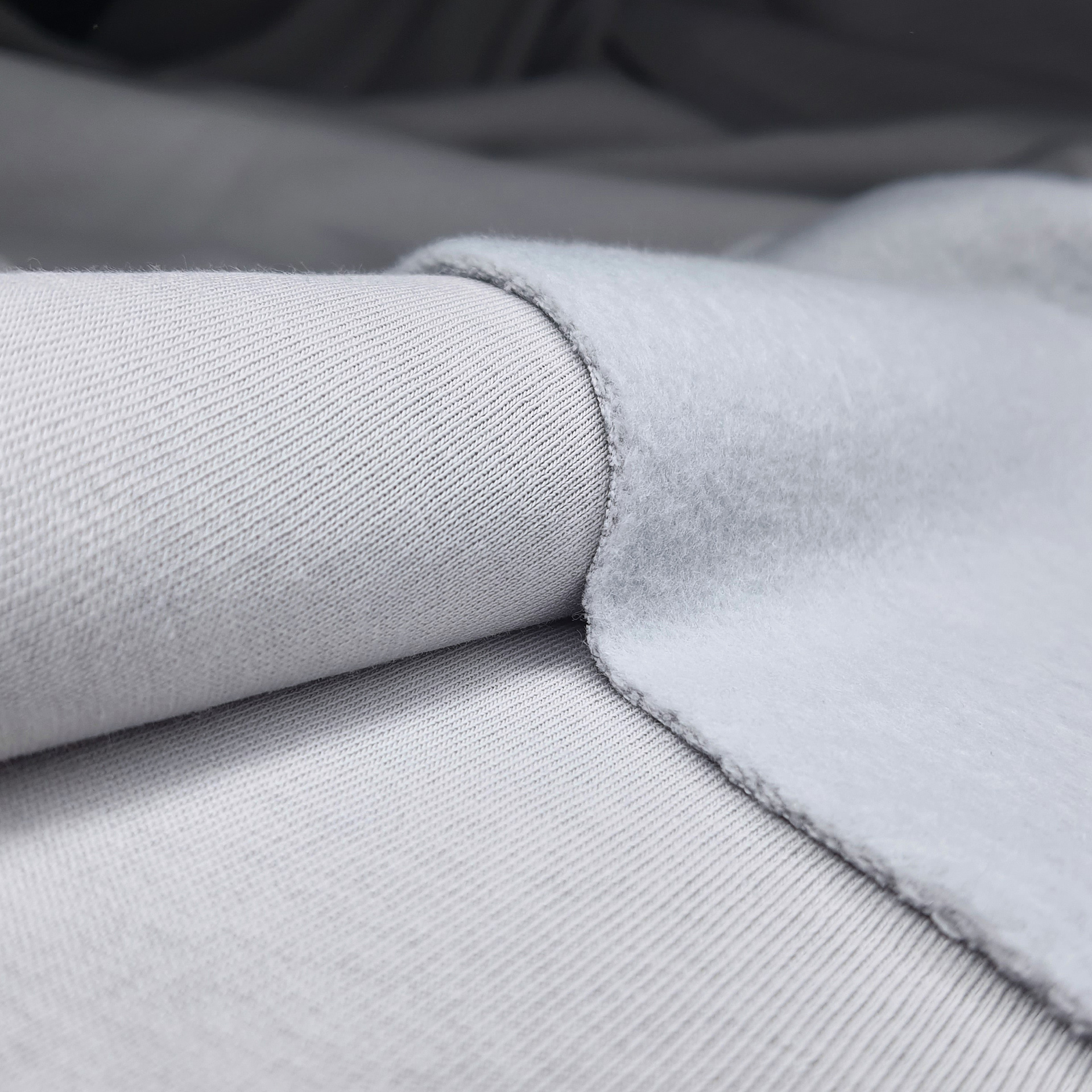 Футер 3-х нитка с начесом, серый (голубой пар)